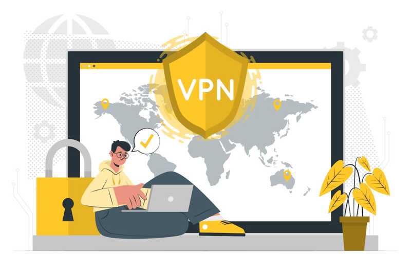 un homme se protège avec NordVPN