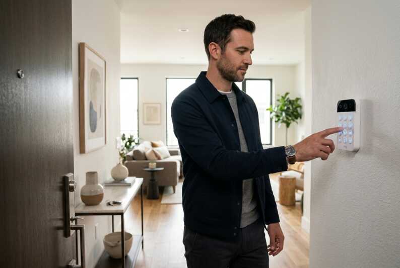 Homme désactive alarme Ring