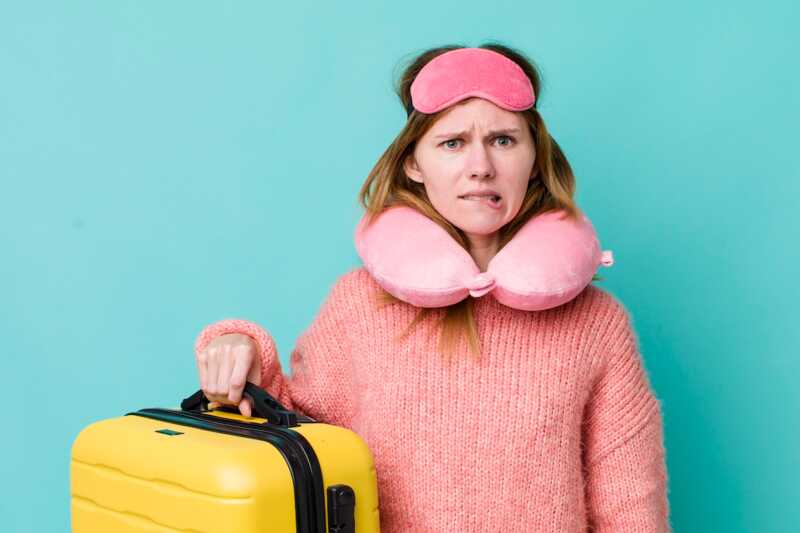 une femme est inquiète pour sa maison en vacances