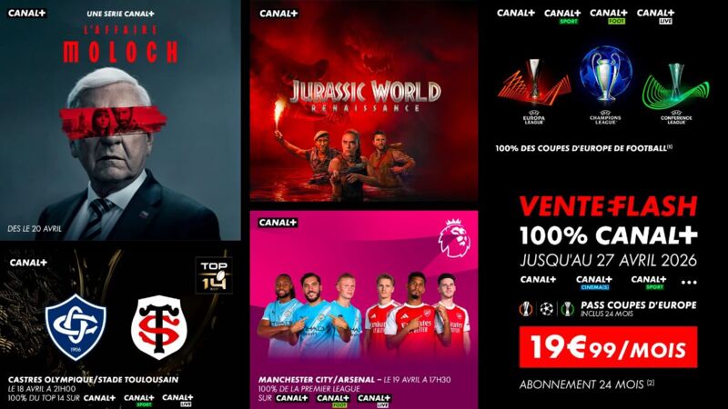 Votre plus beau cadeau : le meilleur du sport, du cinéma et des séries avec cette nouvelle vente flash 100% Canal à prix cassé