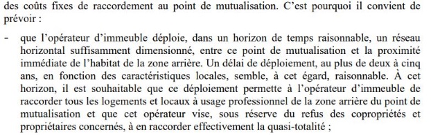 Compl&eacute;tude FttH : d&eacute;cision Arcep de 2010