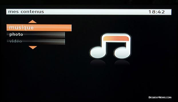 Page Mes Contenus du d&eacute;codeur