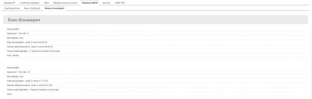 R&eacute;seau local : configuration des baux dynamiques