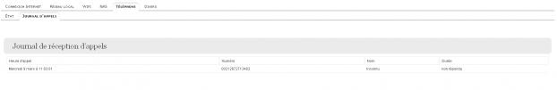 T&eacute;l&eacute;phone : Journal d'appels