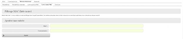 Wi-Fi : liste noire MAC du r&eacute;seau personnel