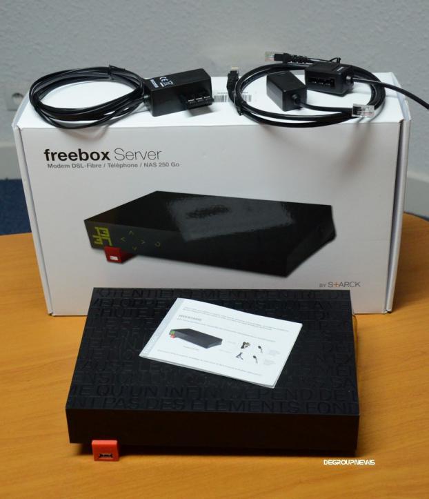 El&eacute;ments inclus avec le Freebox Server