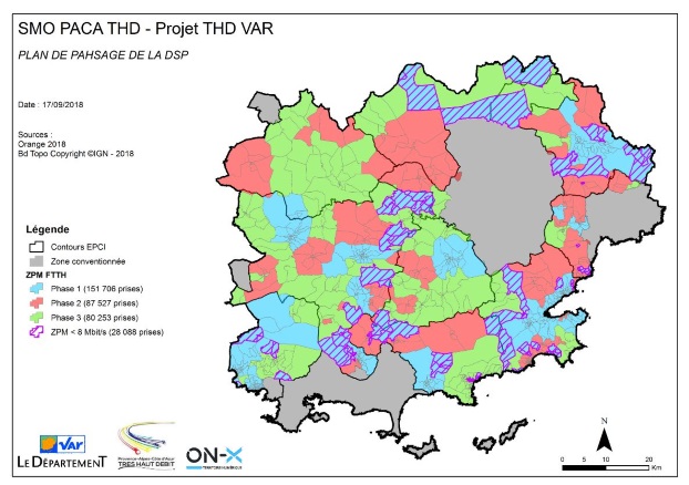 Fibre optique dans le Var