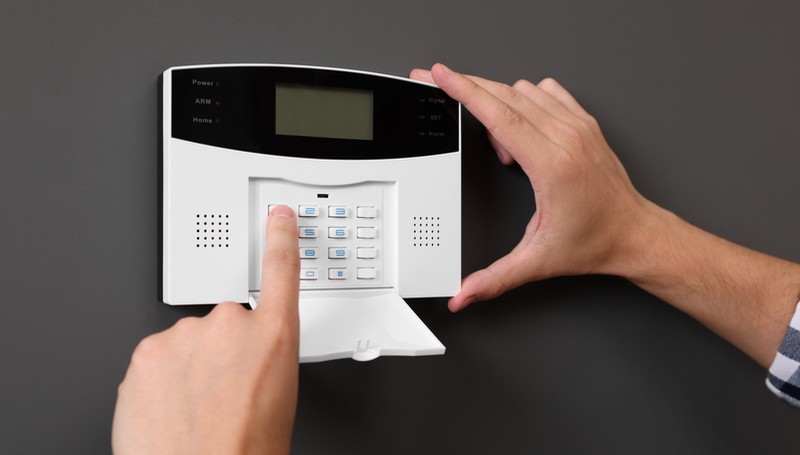 panneau de contrôle d'une alarme